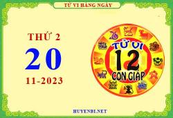 Tu vi ngay 20 11 2023 thu 2 12 con giap 2023 11 16