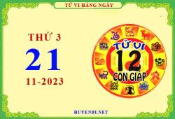 Tu vi ngay 21 11 2023 thu 3 12 con giap 2023 11 16