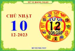 Tu vi ngay 10 12 2023 chu nhat 12 con giap 2023 12 03