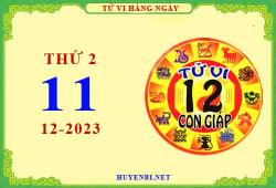Tu vi ngay 11 12 2023 thu 2 12 con giap 2023 12 03