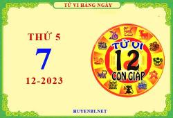 Tu vi ngay 7 12 2023 thu 5 12 con giap 2023 12 03