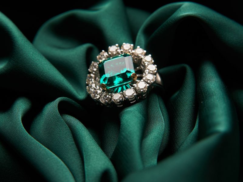 nhẫn ngọc xanh