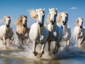 ngựa chạy trên nước