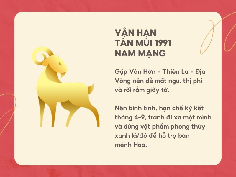 Vận hạn tuổi Tân Mùi 1991 nam mạng năm 2026