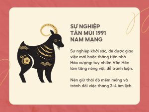 Sự nghiệp tuổi Tân Mùi 1991 nam mạng năm 2026