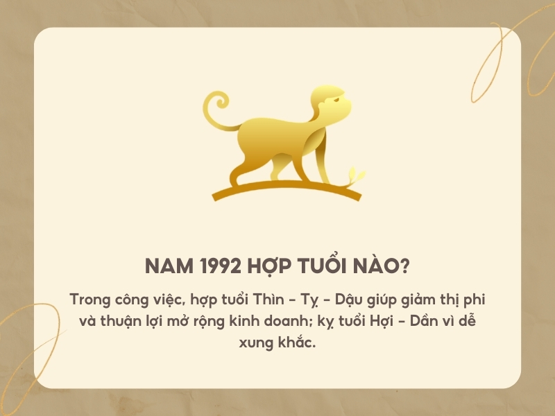 Nam 1992 hợp tuổi nào