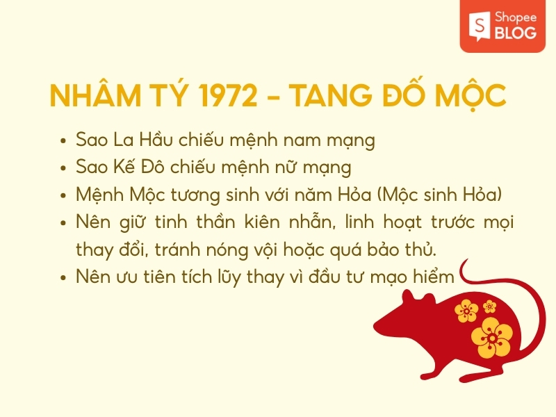 tử vi tuổi nhâm tý 1972 năm 2026
