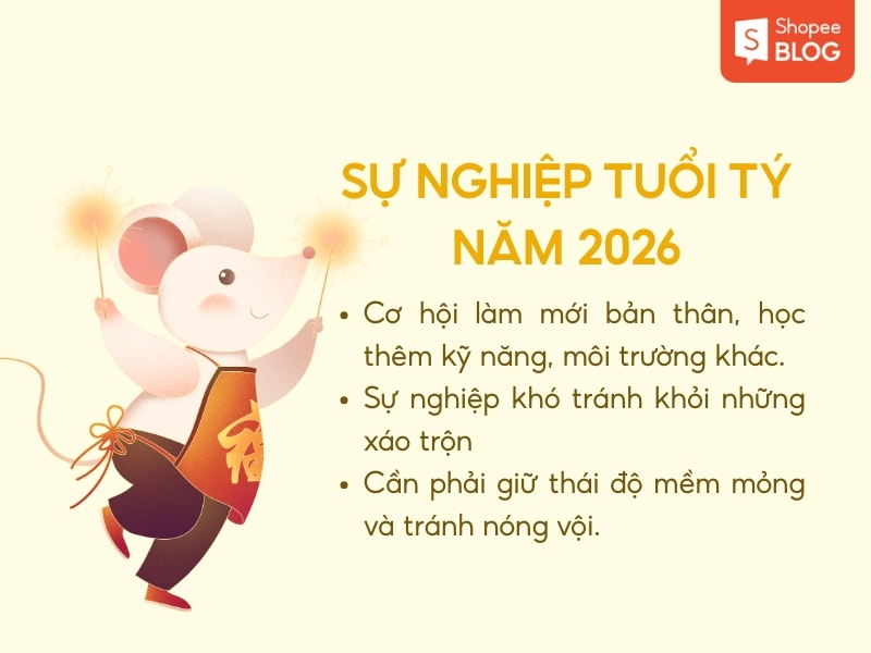 Dự báo sự nghiệp tuổi Tý 2026