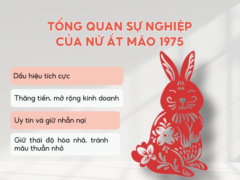 Sự nghiệp năm 2026 của nữ Ất Mão 1975