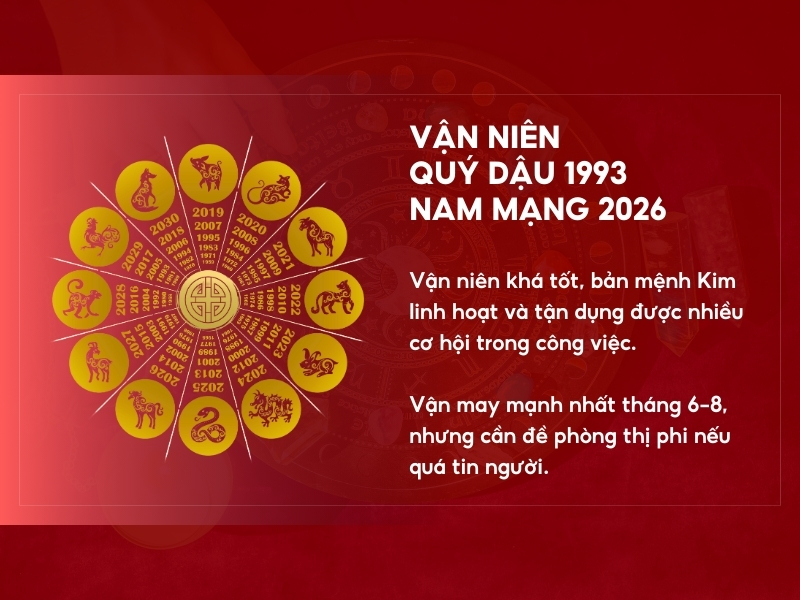 Vận niên tuổi Quý Dậu năm 2026 nam mạng
