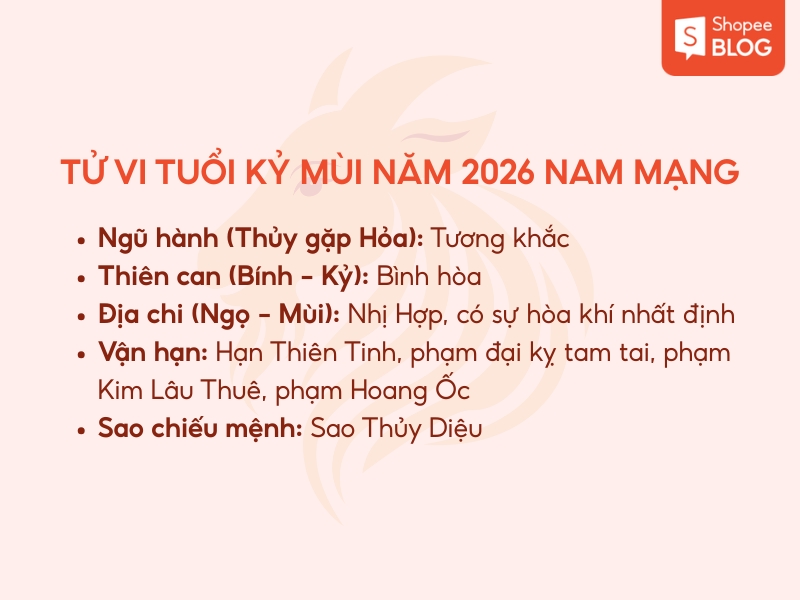 Tử vi trọn đời tuổi Kỷ Mùi 1979