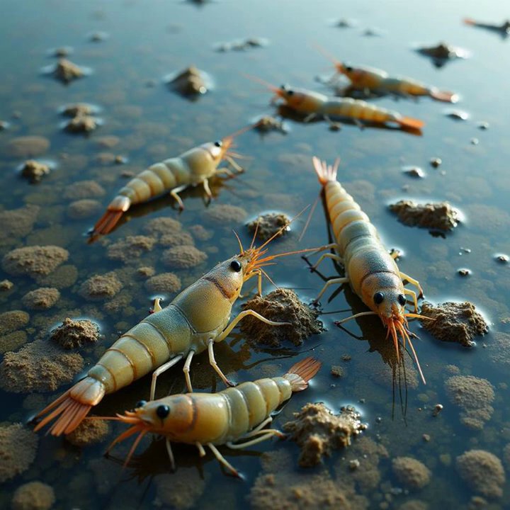 Hình ảnh một món ăn ngon được chế biến từ tôm, tượng trưng cho sự hưởng thụ và no đủ.